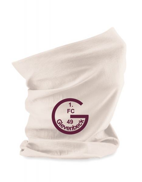 Neckwarmer FCG beige - bordeaux rot